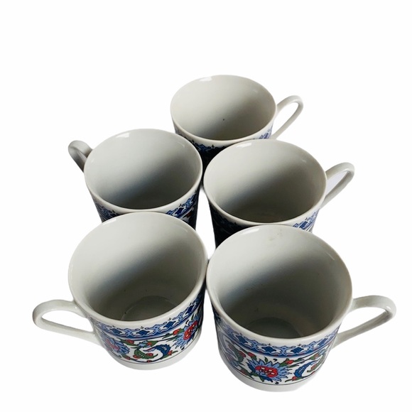 NWOT 5 Kutahya Porcelain Topkapi Coffee Cups - Picture 6 of 8